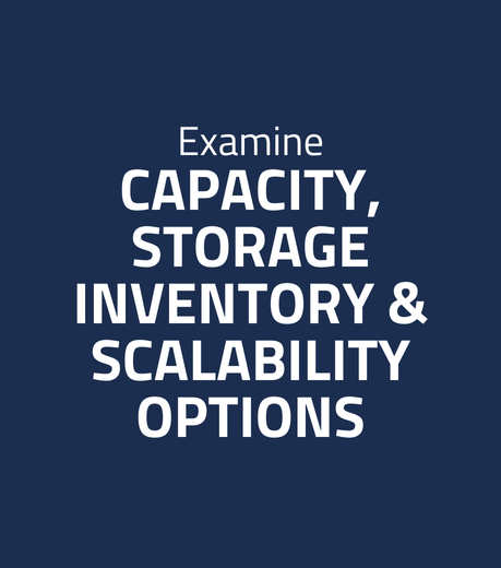 Examine capacity, Storage inventory & scalability options virtuel showroom 2