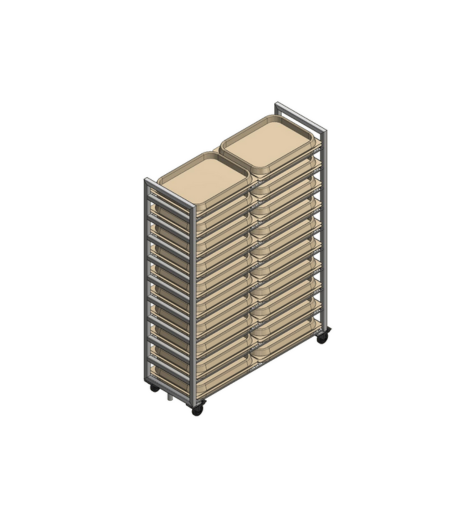 Mockup Trolley 10 shelves trolley for bags