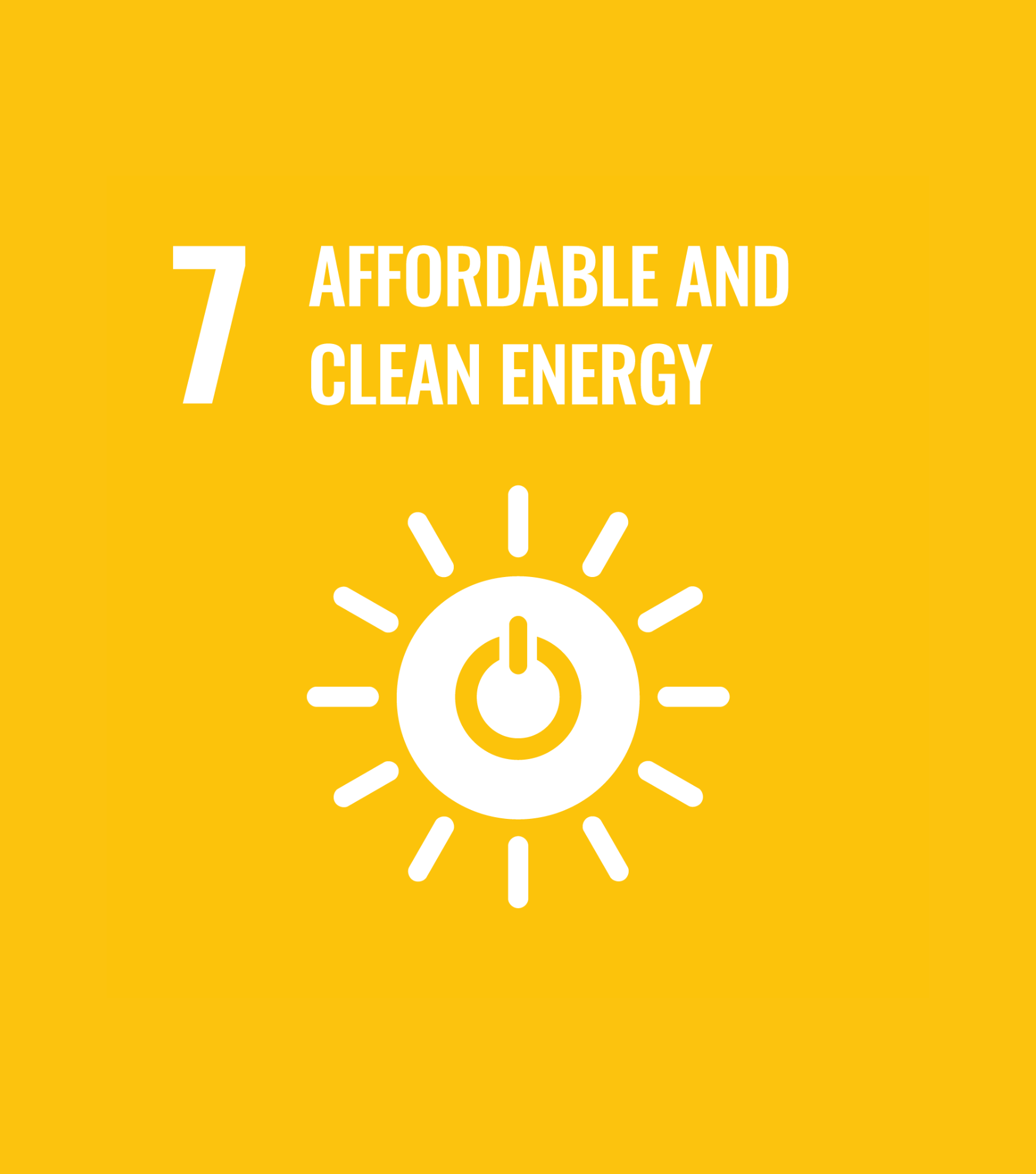 UN Goals 7 Affordable and clean energy
